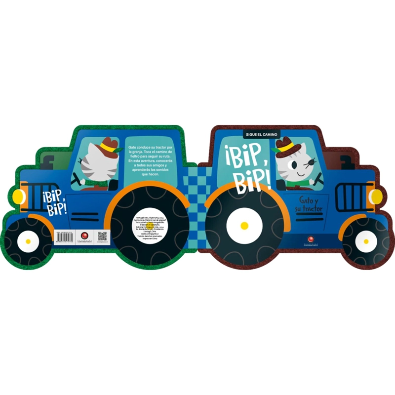 LIBRO INFANTIL SIGUE EL CAMINO GATO Y SU TRACTOR ¡BIP, BIP! DEBORAH VAN DE LEIJGRAAF - 3