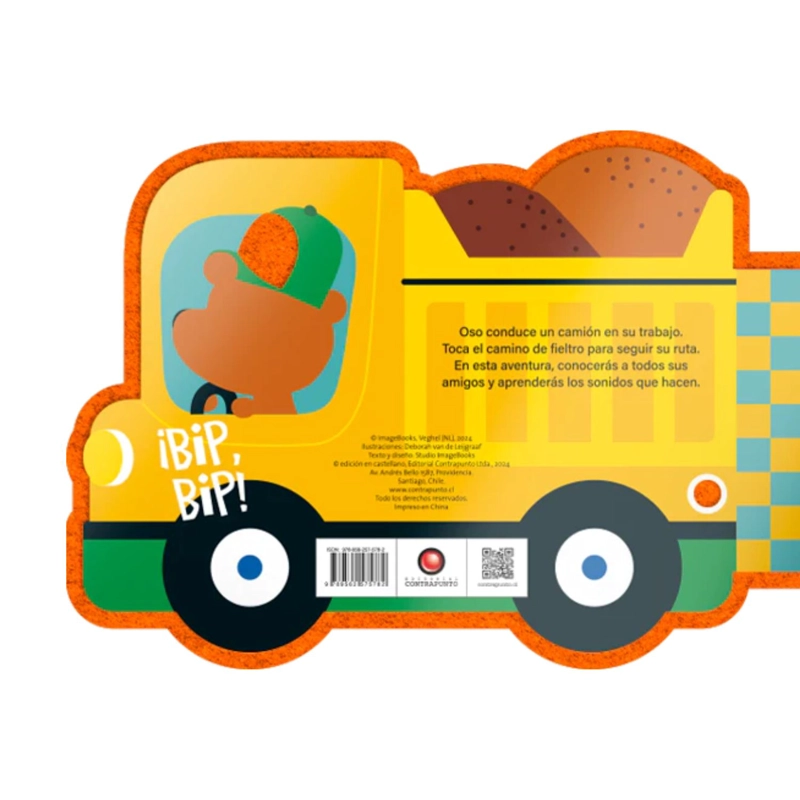 LIBRO INFANTIL SIGUE EL CAMINO OSO Y SU CAMION. ¡BIP, BIP! DEBORAH VAN DE LEIJGRAAF - 2