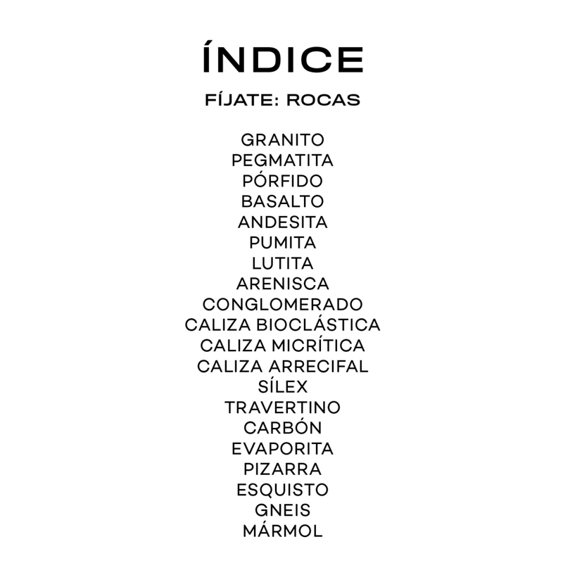 FIJATE: ROCAS. GUIA PARA INICIARSE EN LA OBSERVACION - 2