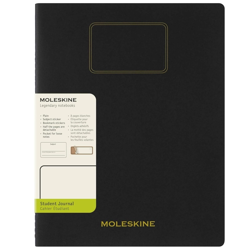 CUADERNO MOLESKINE ESTUDIANTE -TAPA BLANDA -XXL -NEGRO -LISA - 1
