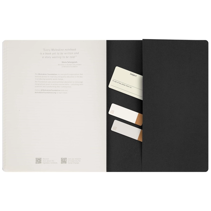 CUADERNO MOLESKINE ESTUDIANTE -TAPA BLANDA -XXL -NEGRO -LISA - 4