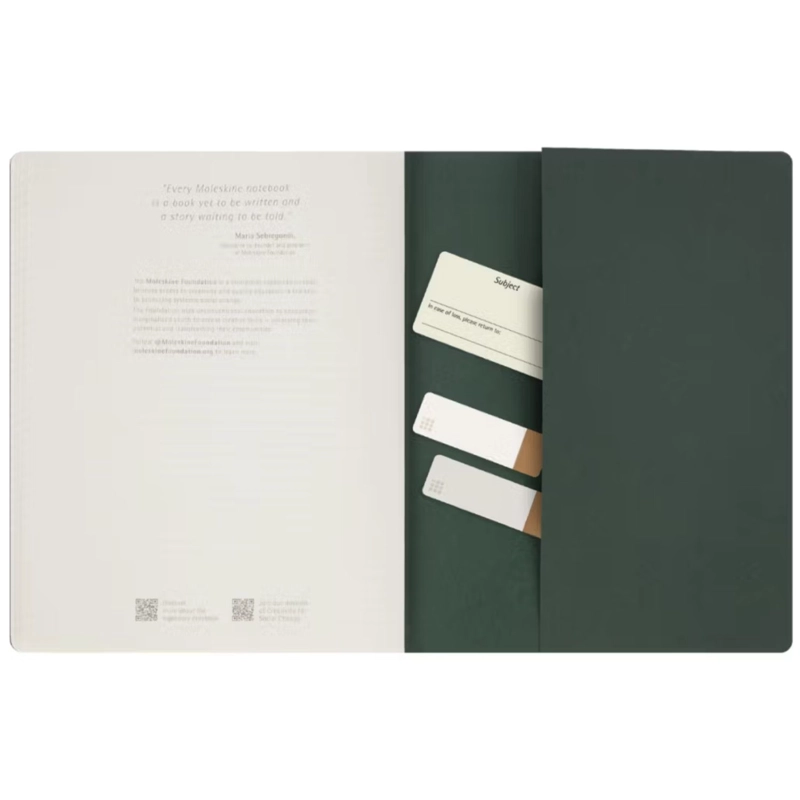 CUADERNO MOLESKINE ESTUDIANTE -TAPA BLANDA XXL -VERDE -RAYAS - 2