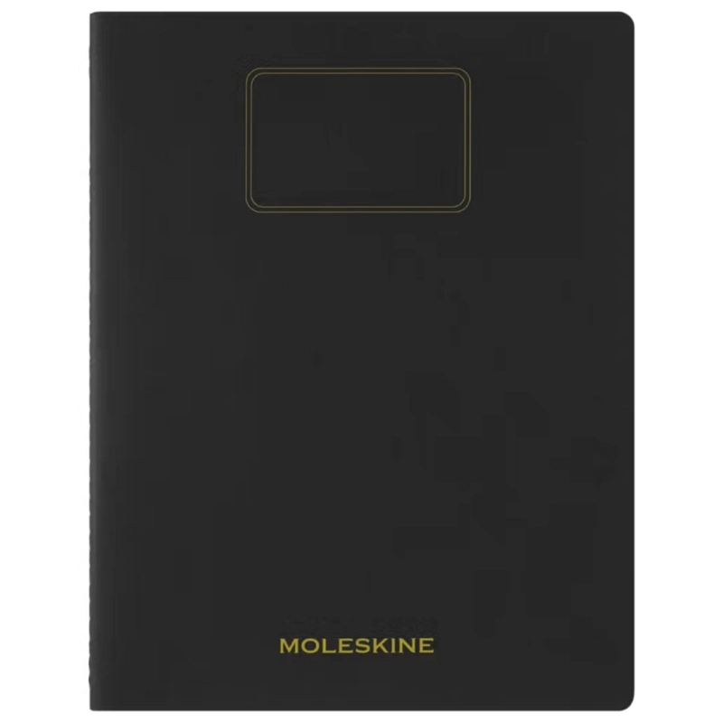 CUADERNO MOLESKINE ESTUDIANTE-TAPA BLANDA-XXL-NEGRO-DE RAYAS - 1
