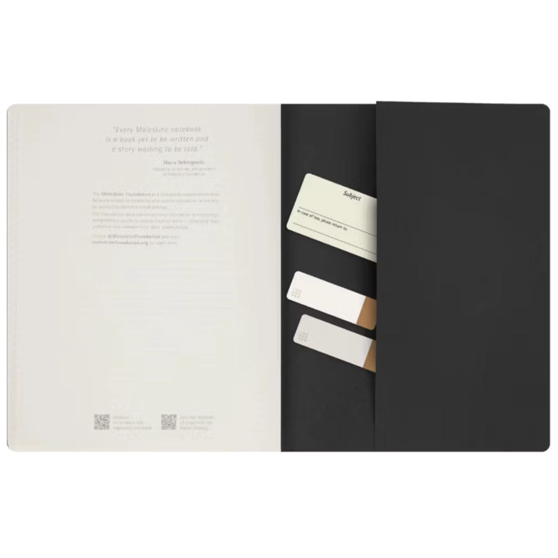 CUADERNO MOLESKINE ESTUDIANTE-TAPA BLANDA-XXL-NEGRO-DE RAYAS - 2