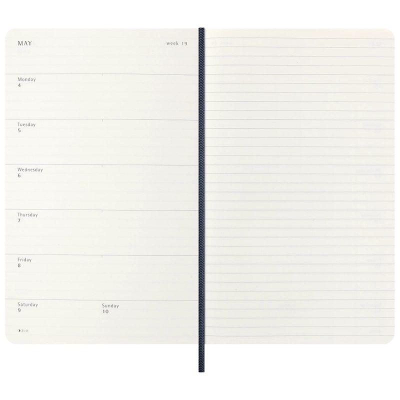 AGENDA MOLESKINE 2026 - SEMANAL - T. DURA - LARGE - AZUL - 2