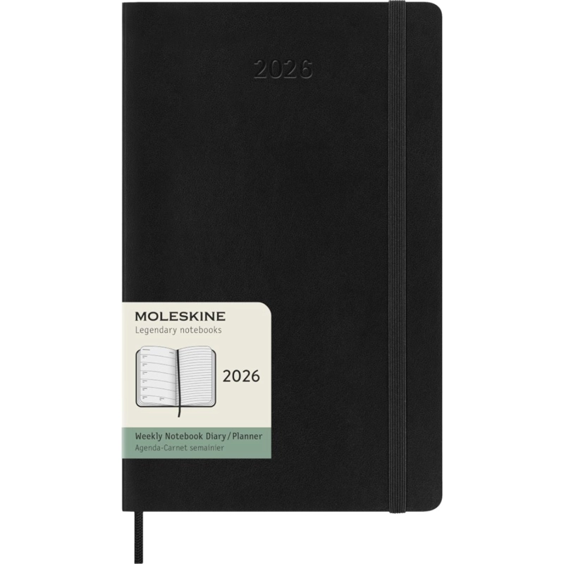 AGENDA MOLESKINE 2026 - SEMANAL - TAPA DURA - LARGE - NEGRO - 3