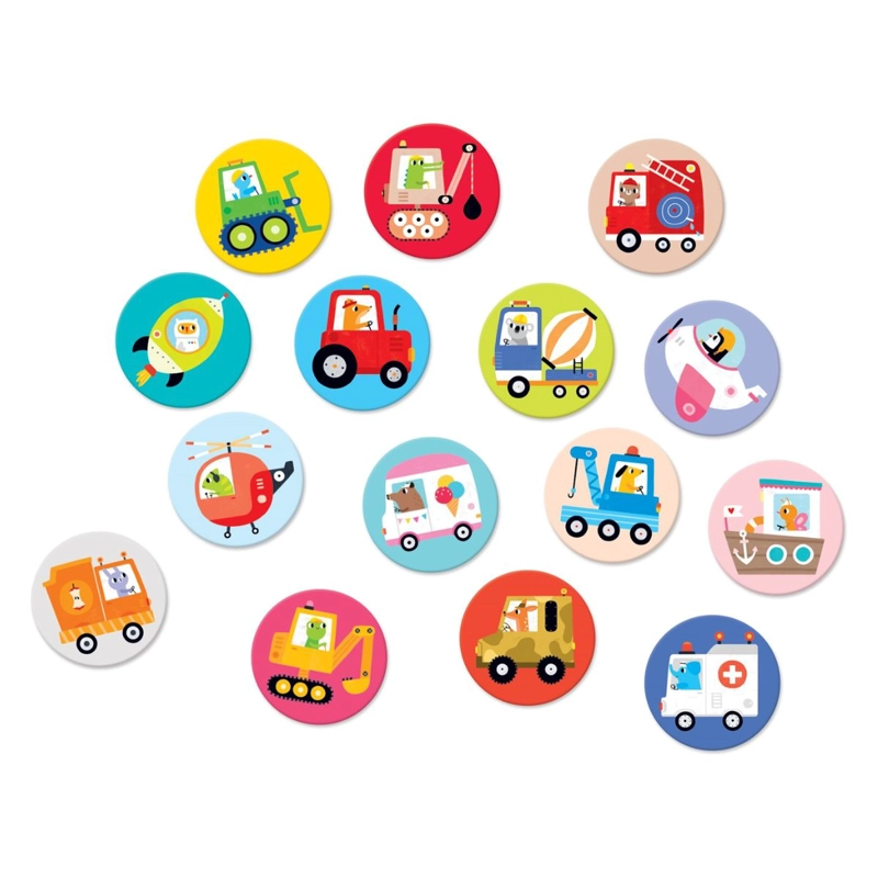 JUEGO DE MEMORIA VEHICLES (15 PARES) 2+ - 2
