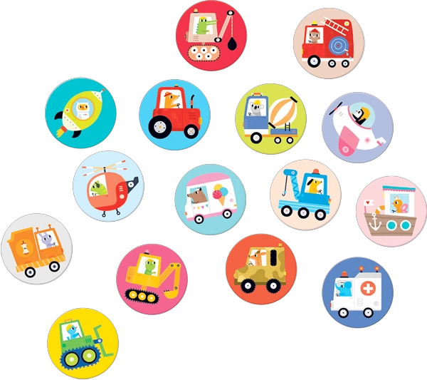 JUEGO DE MEMORIA VEHICLES (15 PARES) 2+ - 6