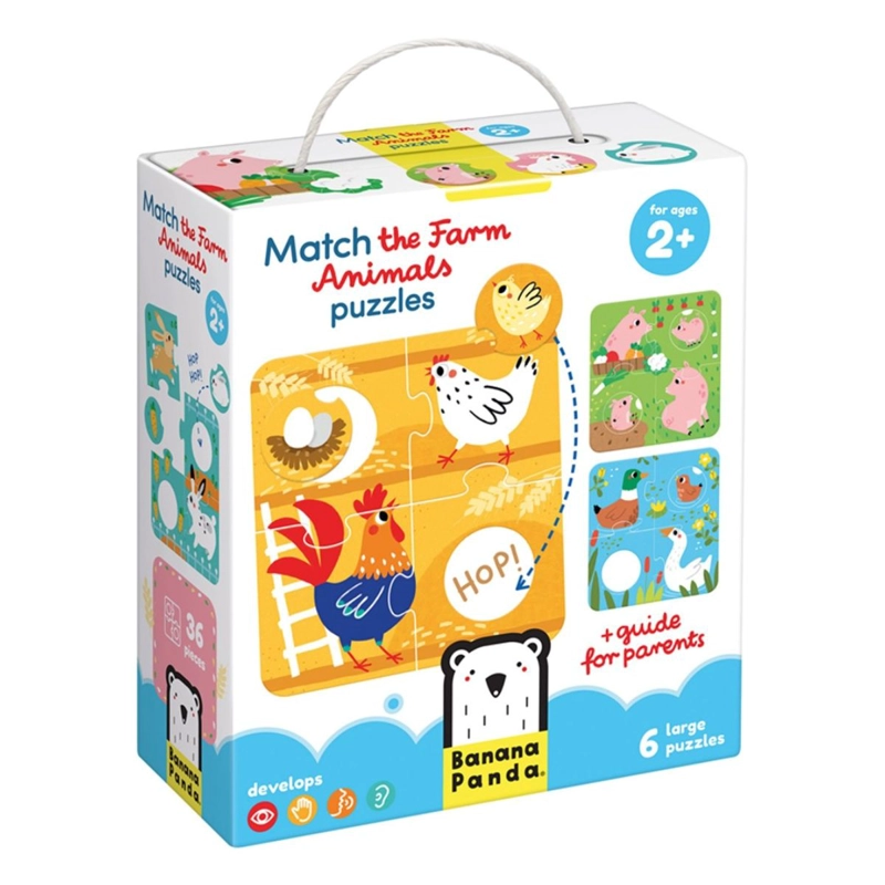 PUZZLE MATCH THE FARM ANIMALS (36 PIEZAS, 6 PUZZLES) 2+ - 1