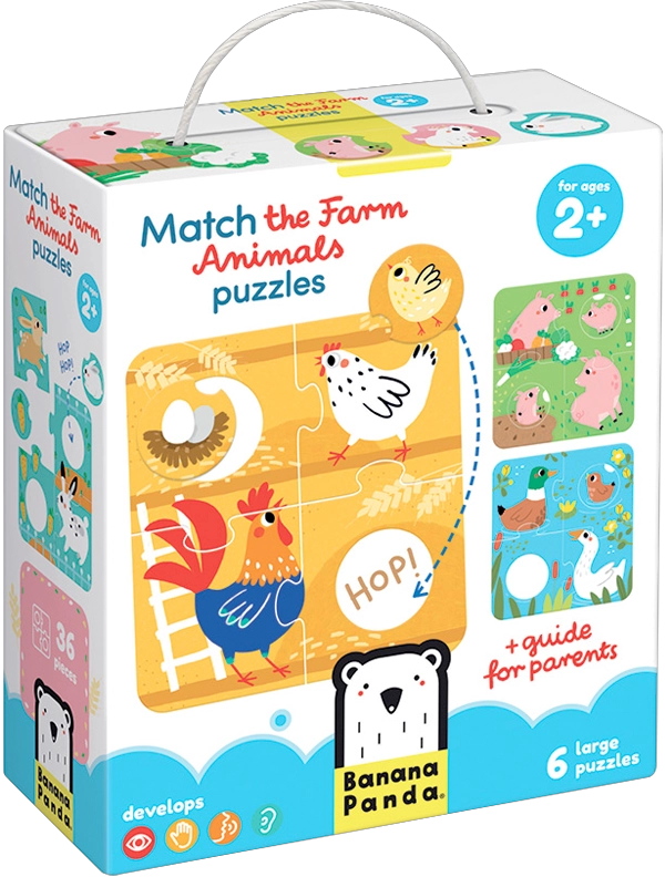 PUZZLE MATCH THE FARM ANIMALS (36 PIEZAS, 6 PUZZLES) 2+ - 6