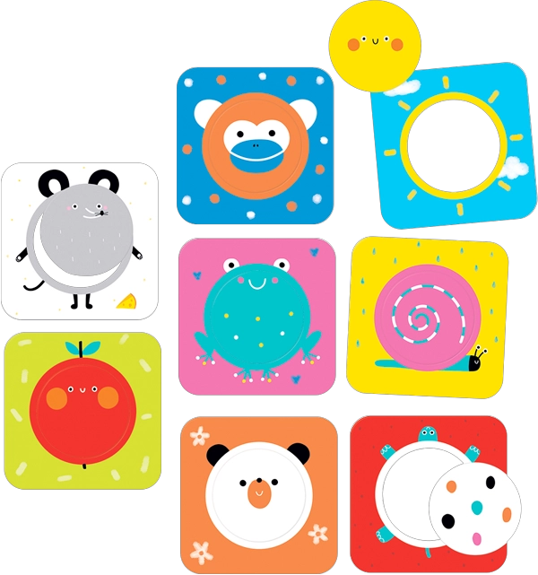 PUZZLE DISCOVERING CIRCLES (16 PIEZAS, 8 PUZZLES) 1+ - 7