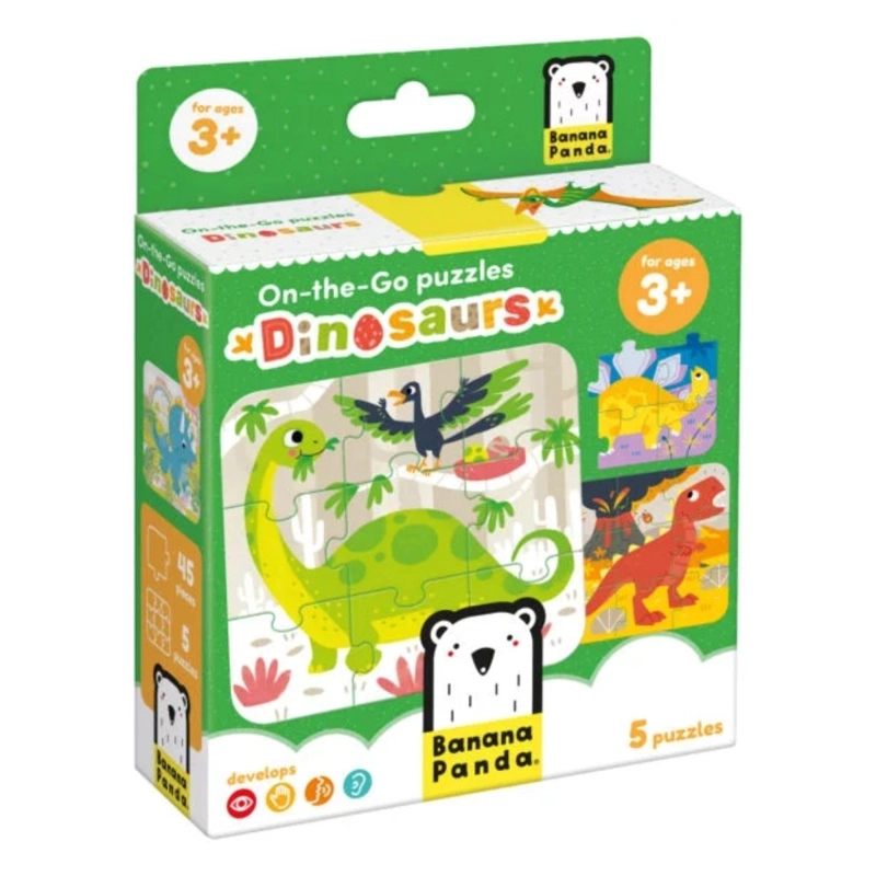 PUZZLE DINOSAURS (45 PIEZAS, 5 PUZZLES) 3+ - 1