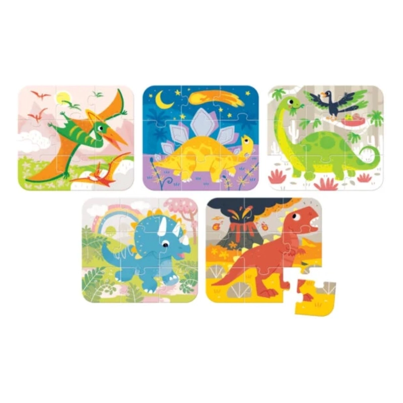 PUZZLE DINOSAURS (45 PIEZAS, 5 PUZZLES) 3+ - 2