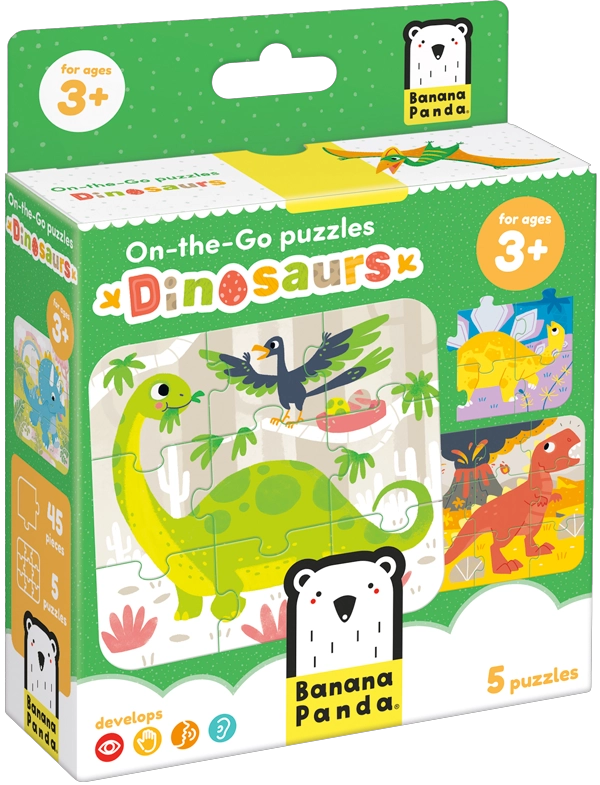 PUZZLE DINOSAURS (45 PIEZAS, 5 PUZZLES) 3+ - 6