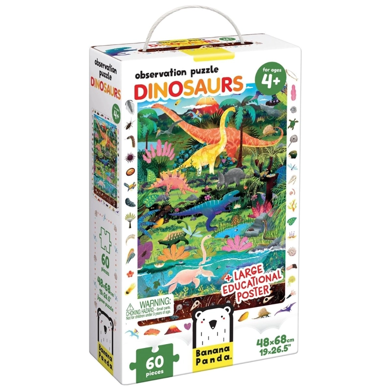 PUZZLE OBSERVATION DINOSAURS (60 PIEZAS) 4+ - 1