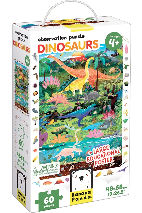 PUZZLE OBSERVATION DINOSAURS (60 PIEZAS) 4+ - 7