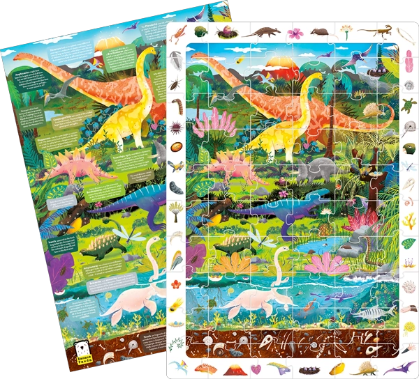 PUZZLE OBSERVATION DINOSAURS (60 PIEZAS) 4+ - 8