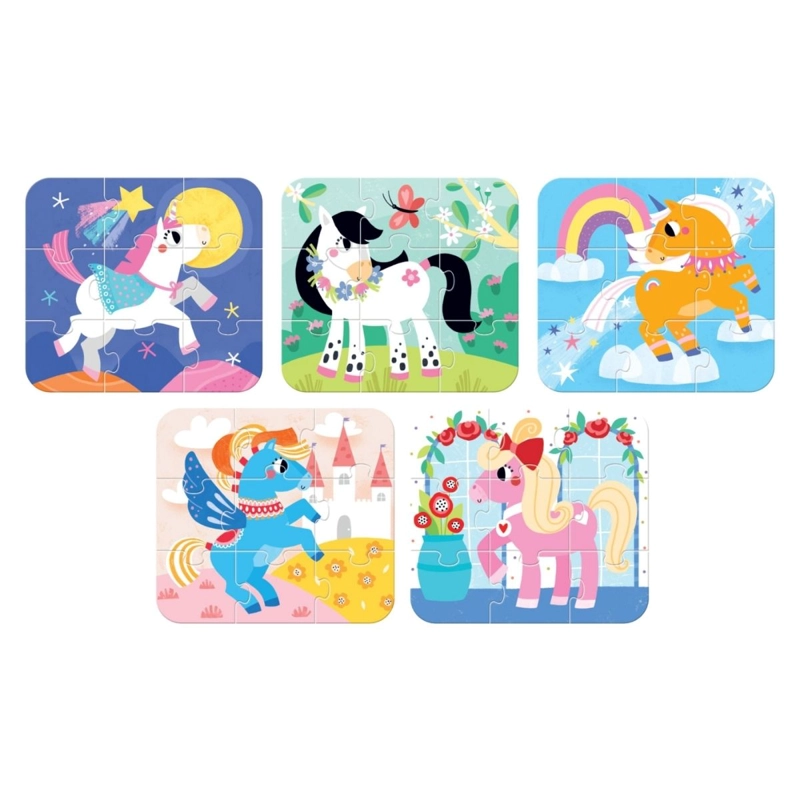 PUZZLE PONIES (45 PIEZAS, 5 PUZZLES) 3+ - 3
