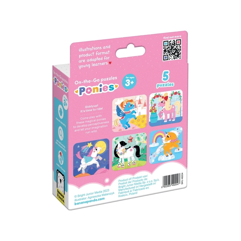 PUZZLE PONIES (45 PIEZAS, 5 PUZZLES) 3+ - 4