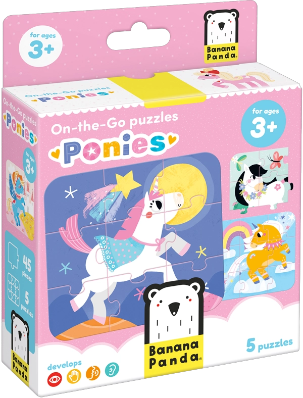 PUZZLE PONIES (45 PIEZAS, 5 PUZZLES) 3+ - 6