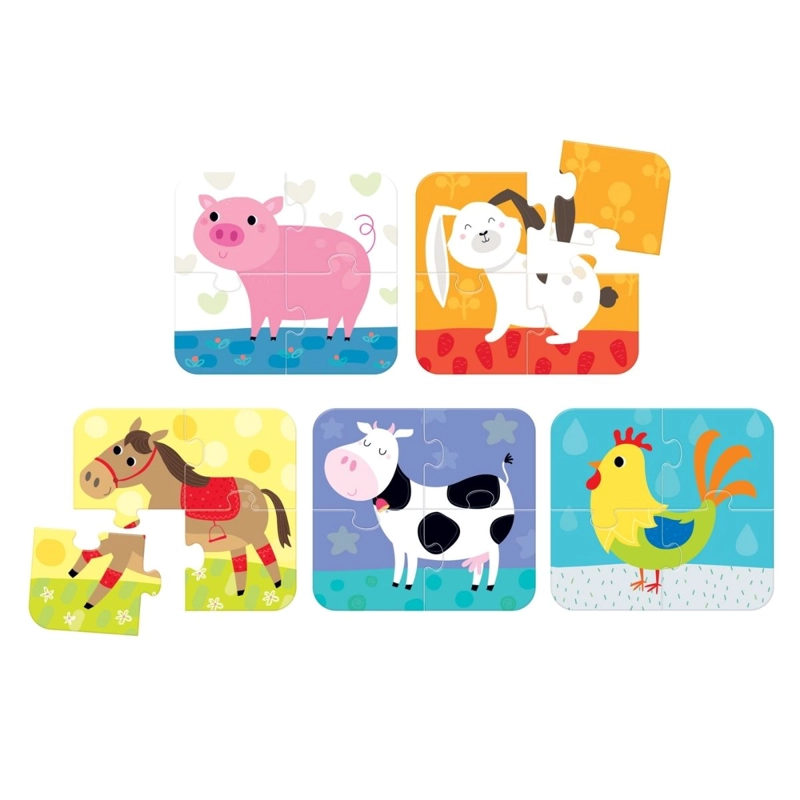 PUZZLE ANIMALS (20 PIEZAS, 5 PUZZLES) 2+ - 3