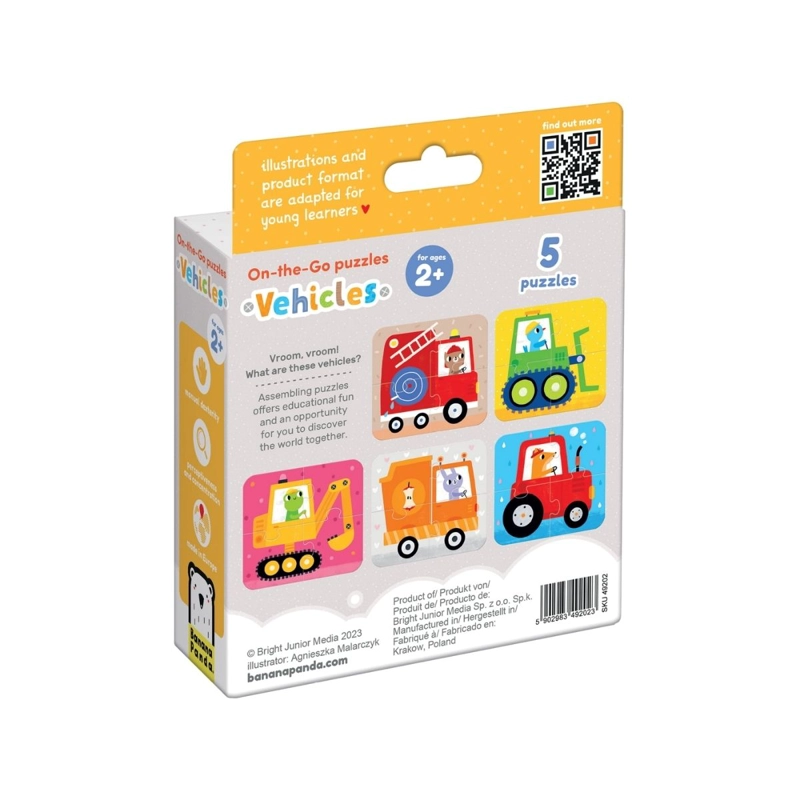 PUZZLE VEHICLES (20 PIEZAS, 5 PUZZLES) 2+ - 5