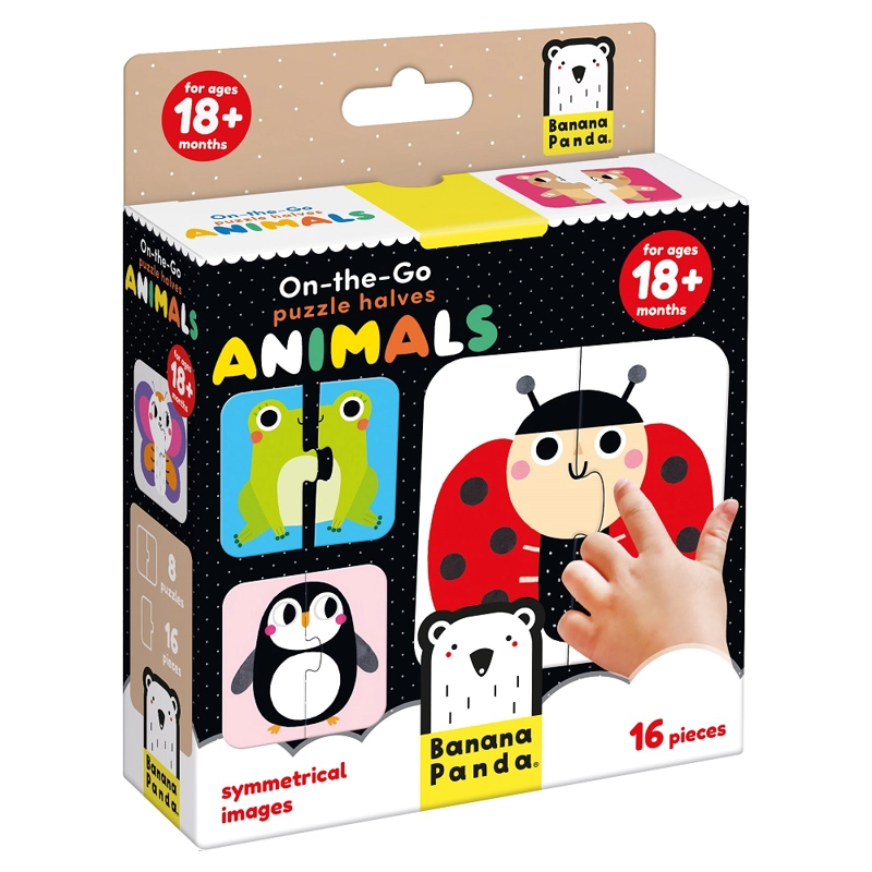 PUZZLE HALVES ANIMALS (16 PIEZAS, 8 PUZZLES) 18M+ - 1