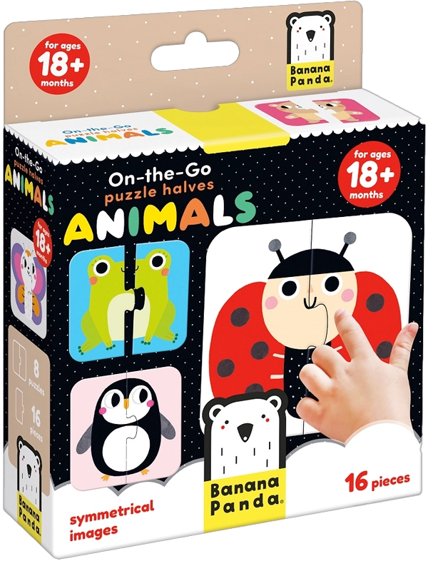 PUZZLE HALVES ANIMALS (16 PIEZAS, 8 PUZZLES) 18M+ - 6