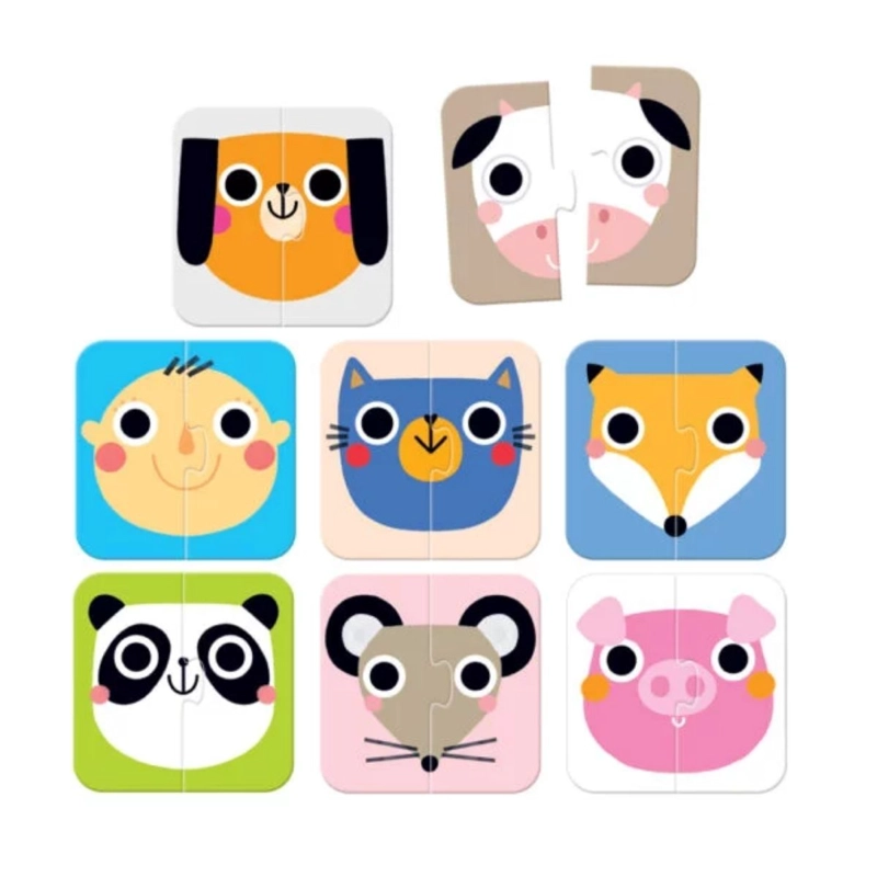 PUZZLE HALVES FACES (16 PIEZAS, 8 PUZZLES) 15M+ - 2