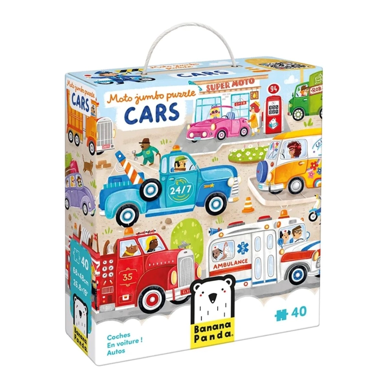 PUZZLE MOTO JUMBO CARS (40 PIEZAS) 3+ - 1