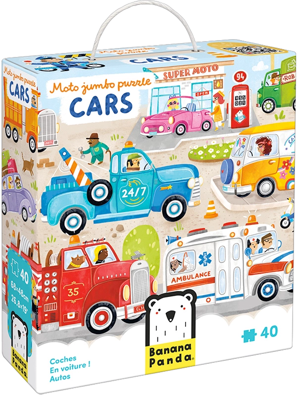 PUZZLE MOTO JUMBO CARS (40 PIEZAS) 3+ - 6