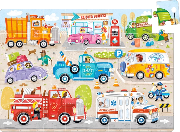 PUZZLE MOTO JUMBO CARS (40 PIEZAS) 3+ - 7