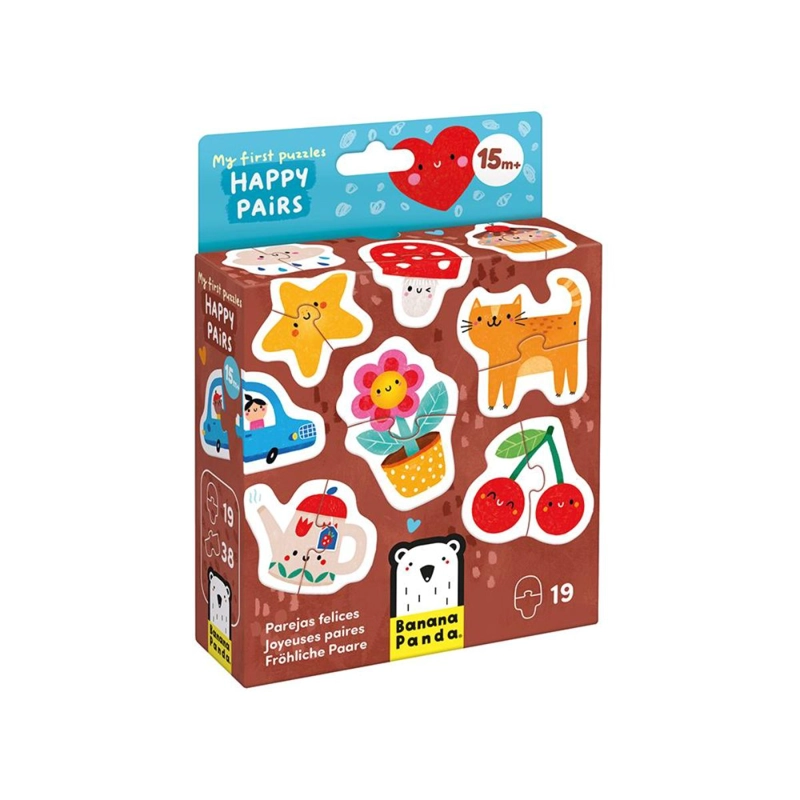 MY FIRST PUZZLE HAPPY PAIRS (38 PIEZAS, 19 PUZZLES) 15M+ - 1
