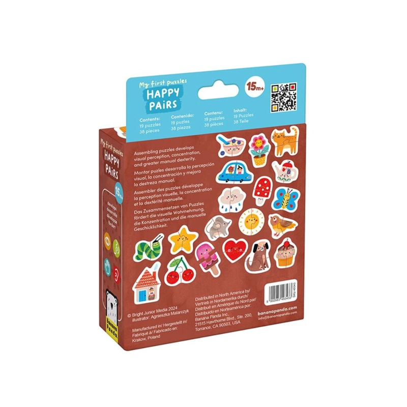 MY FIRST PUZZLE HAPPY PAIRS (38 PIEZAS, 19 PUZZLES) 15M+ - 4