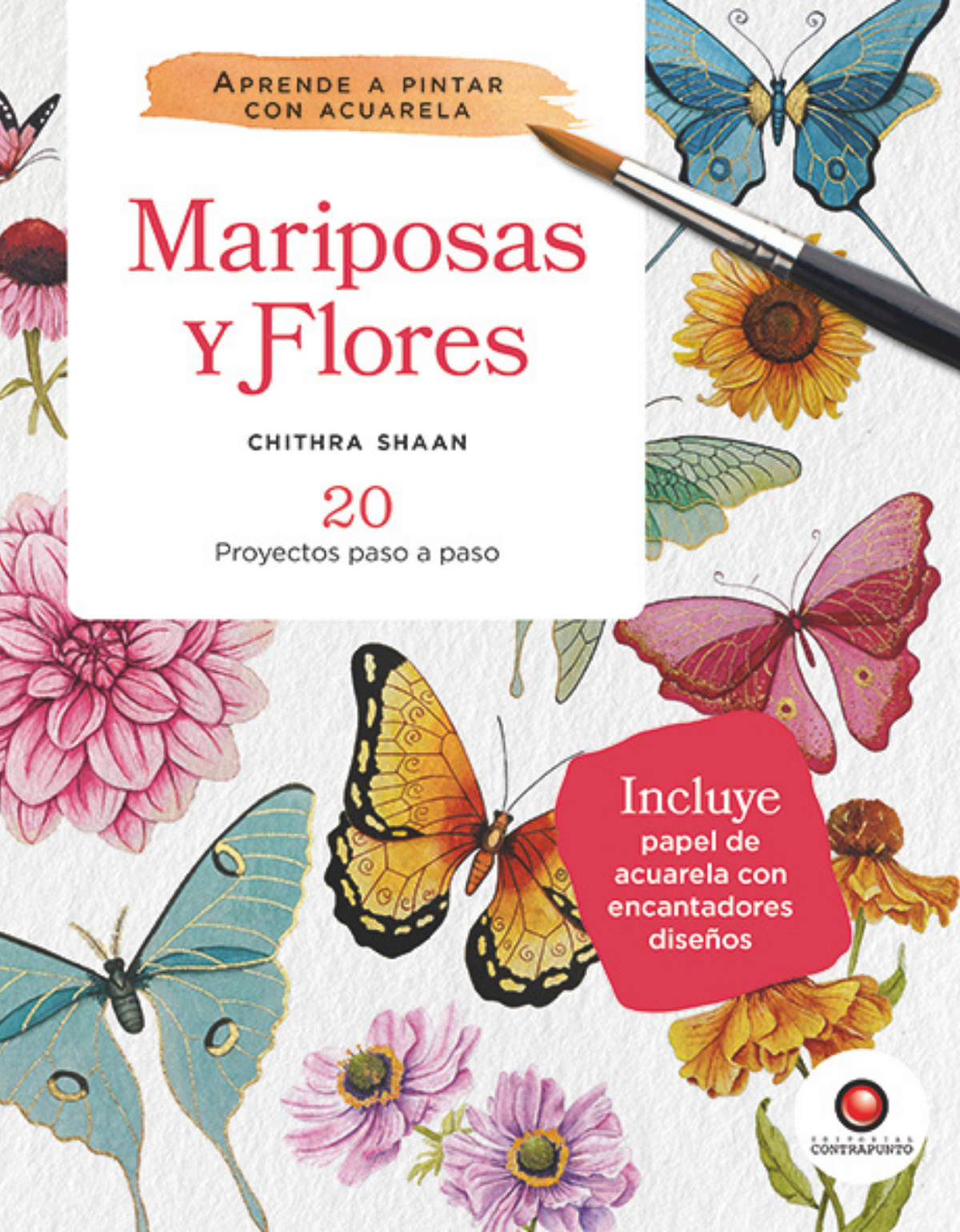 MARIPOSAS Y FLORES. APRENDE A PINTAR CON ACUARELA - 1