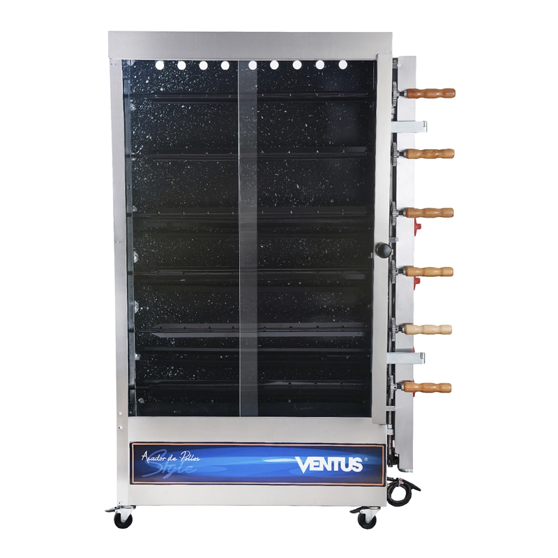 VENTUS ASADOR DE POLLOS A GAS PR-634N 6 ESPADAS - 1