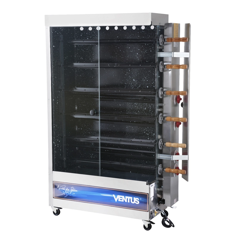 VENTUS ASADOR DE POLLOS A GAS PR-634N 6 ESPADAS - 3