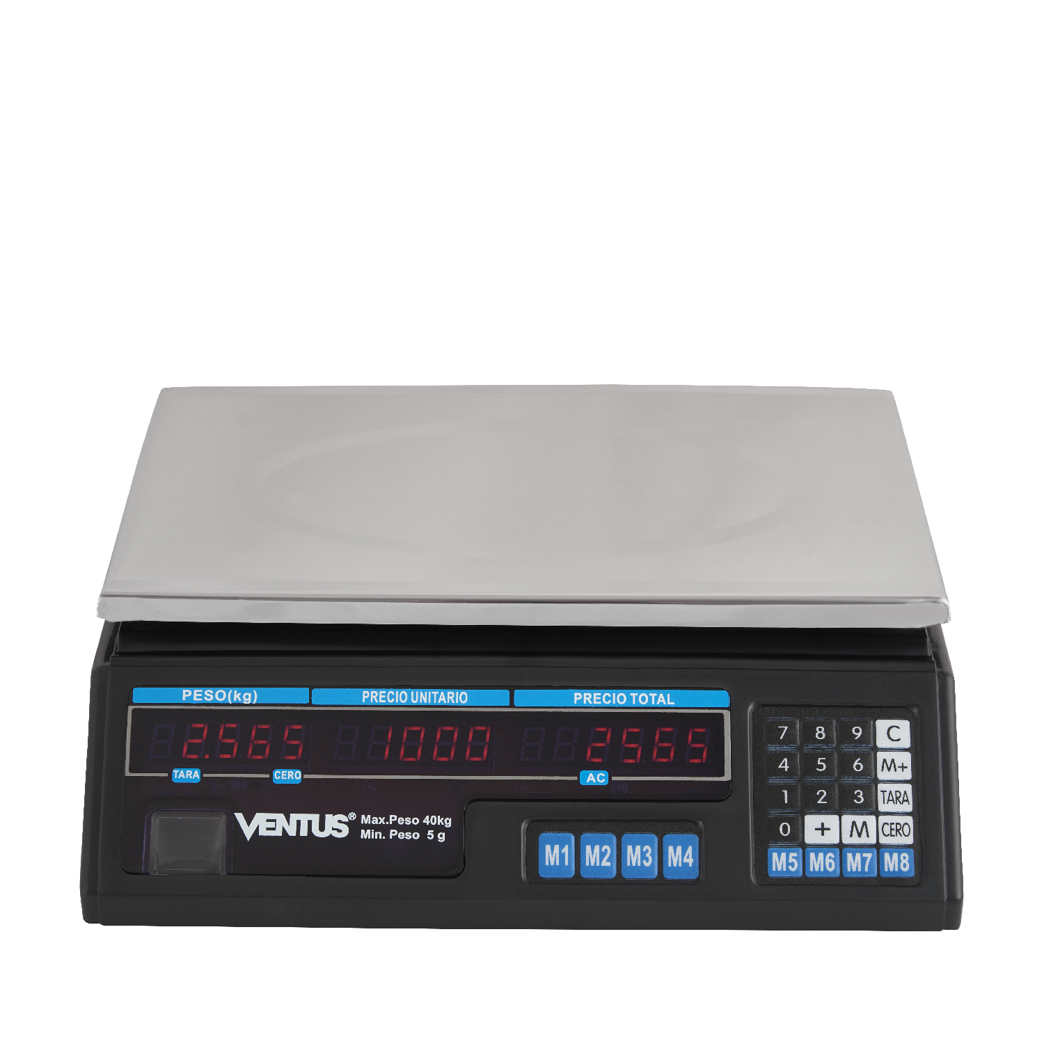 VENTUS BALANZA DIGITAL B-40 VISOR LED ROJO 40 KG - 1