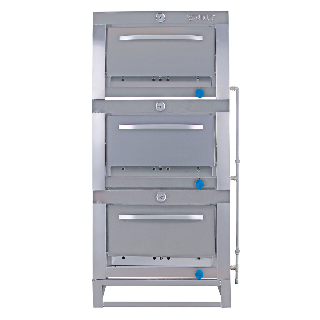 HORNO INDUSTRIAL 3 CAMARAS 65X65 ACERO INOX VHG-365C GLP - 1