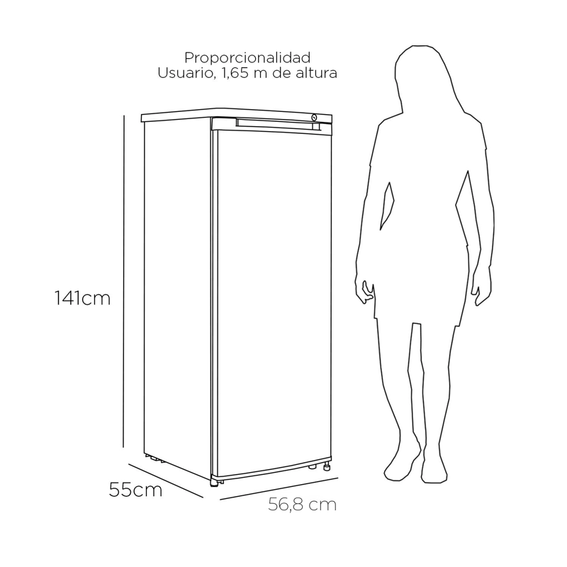 FREEZER VERTICAL FRIO DIRECTO 180 LTS LFV-200I INOX - 8