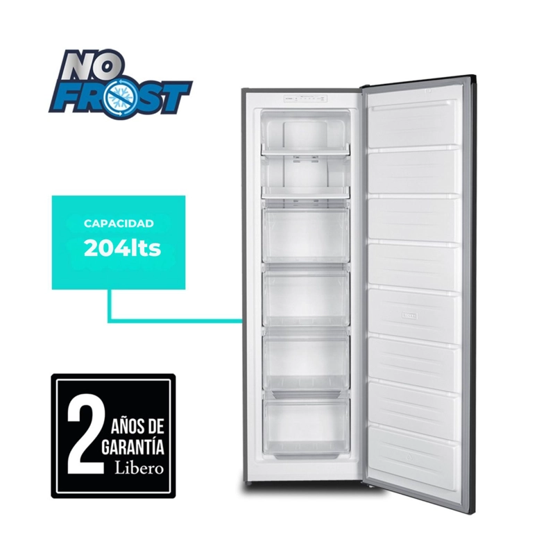 FREEZER VERTICAL NO FROST 204 LTS LFV-290NFI INOX - 8