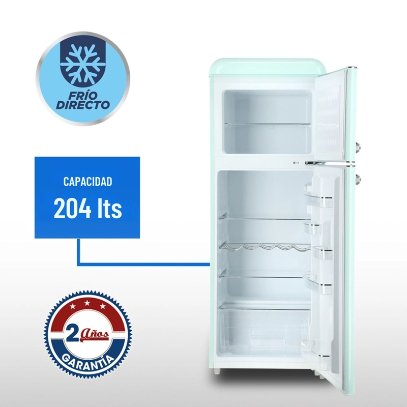 REFRIGERADOR RETRO FRIO DIRECTO 204 LTS LRT-210DFMR MENTA - 8