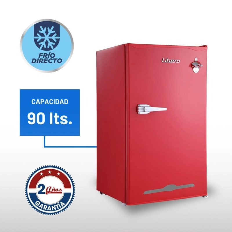 FRIGOBAR RETRO 90 LTS LFB-90R ROJO - 8