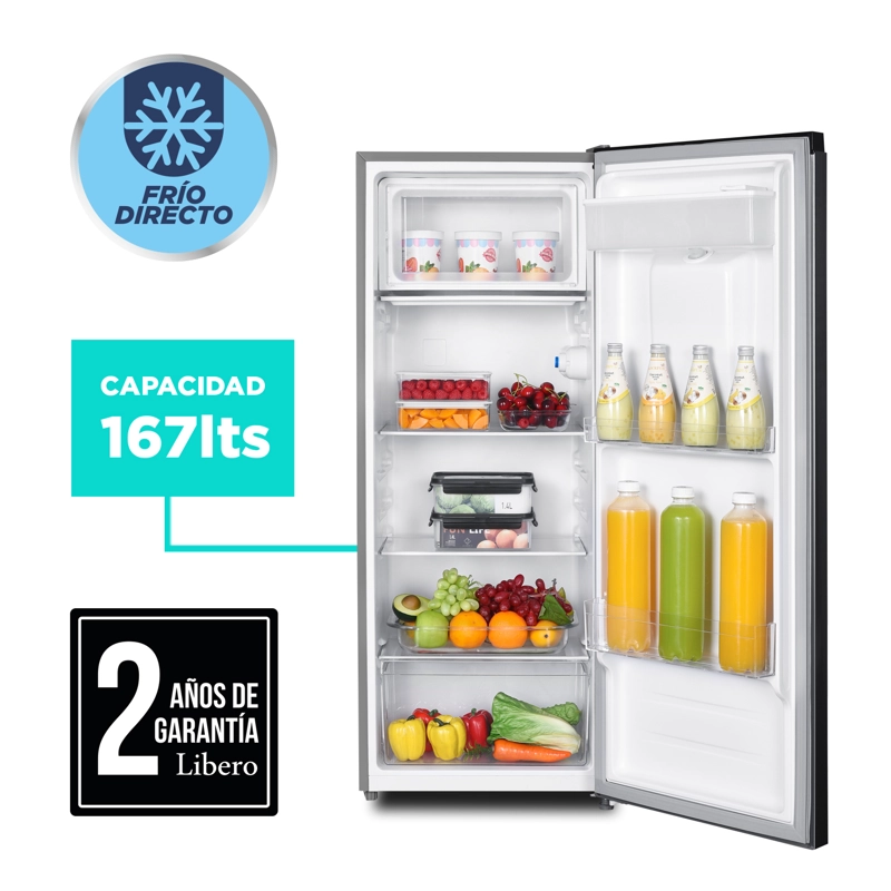 REFRIGERADOR FRIO DIRECTO 167 LTS LRM-178DFNW NEGRO - 3