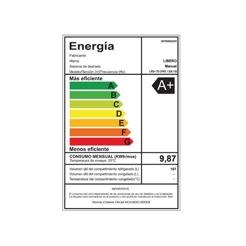 REFRIGERADOR FRIO DIRECTO 167 LTS LRM-178DFIW INOX - 11