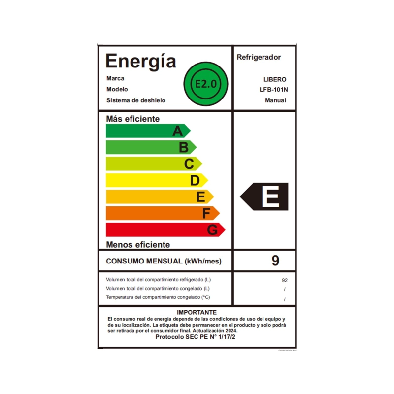 FRIGOBAR 92 LTS LFB-101N NEGRO - 11