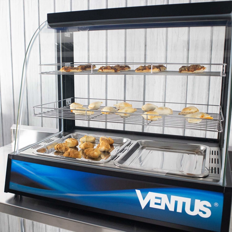 VENTUS VITRINA MANTENEDORA DE CALOR CURVA VMCD-2 SOBREMESA - 2