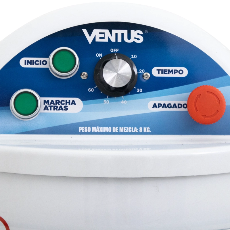 VENTUS AMASADORA INDUSTRIAL 8 KGS CON TIMER VAM-20T - 5