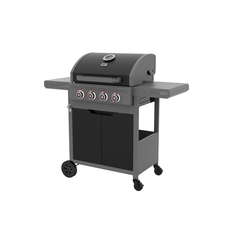 PARRILLA A GAS DARK HAWK 4 QUEMADORES BBQ GRILL - 2