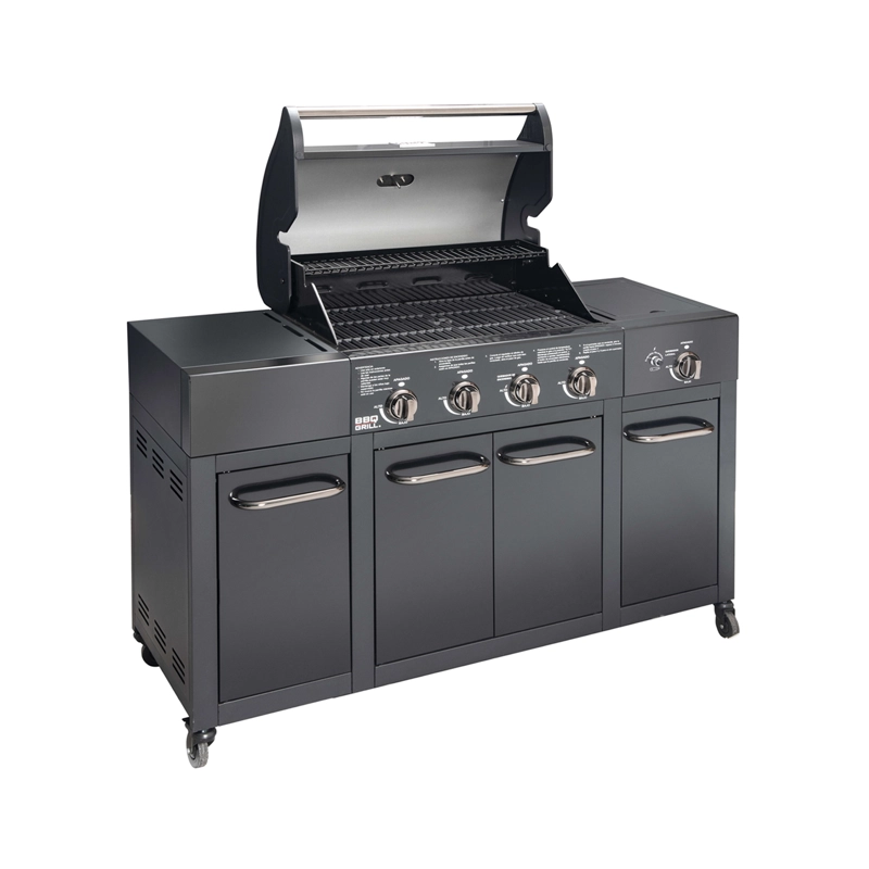 PARRILLA GAS BUFFALO BLACK 4+1 Q + FUNDA DE REGALO - 4